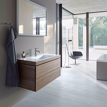 Duravit L-Cube База с раковиной  500x800x480,  2 выдв.ящика, American Walnut