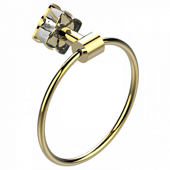 THG PETALE DE CRISTAL CLAIR LISERE DORE Полотенцедержатель-кольцо, цвет полированное золото