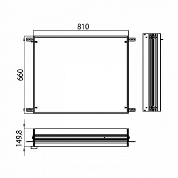 Emco Asis prestige Встраиваемая монтажная рама для зеркального шкафа 815х147хh665мм