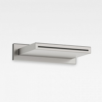 Armani Roca Island Каскадный излив, 237х151х57мм, настенный монтаж, цвет: brushed steel