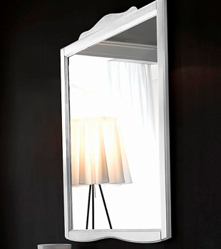 KERASAN Retro Зеркало в деревянной раме 92xh116, цвет белый матовый