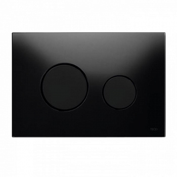 TECEloop Панель смыва унитаза для системы двойного смыва, материал стекло черное, клав. черные.