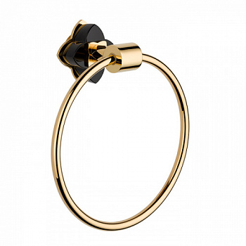THG PETALE DE CRISTAL NOIR Полотенцедержатель-кольцо, цвет полированное золото