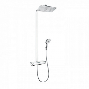 HG Raindance Select 360 Showerpipe Душевая стойка с верхним душем: 360x190 мм, и ручным душем, термостатированный смеситель, цвет: хром