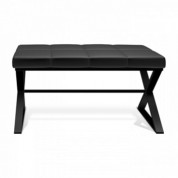 Decor Walther Bench Скамейка 43x81x41см., экокожа, цвет: черный матовый/черный